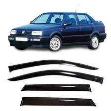 Tape-on Window Visors Sun Rain Guards Fit Vw Vento Sd 1991-1998 Wind Deflectors