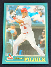 Topps 2001 Topps Chrome Albert Pujols Rookie Card (RC) #596 Late Addition. rookie card picture