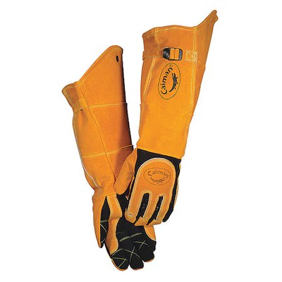 Caiman 1878-6 1878 Welding Gloves, Extended Gauntlet Cuff, Wing Thumb, Premium