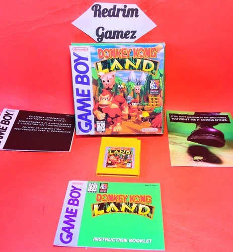 Donkey Kong Land w/Box Manual Authentic Original GAME BOY Video Games Nintendo