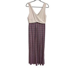 Maeve Anthropologie Womens Maxi Dress MP Colorful Retro Geometric Modern Boho