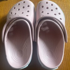 Women 6 CROCS Crocband II Unisex Clogs Pink Slip On Comfort Sandals Shoes Men 4: