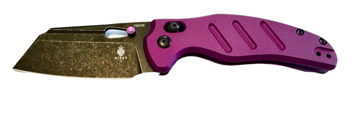 Kosk!.リンコル3mmラバータッパー レディース/M Kizer V4488AC1 C01C Sheepdog 3.25” Stonewash Black 154CM Purple