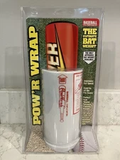 Pow'r Wrap bat Weight For Baseball 24oz White Cylinder Warm Up Training Tool