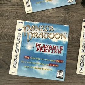 Sega Saturn Games/Demos Lot-Virtua Fighter, (2) Panzer Dragoon, Screams