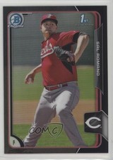 2015 Bowman Chrome Prospects Asia Exclusive Black Refractor Sal Romano b8l
