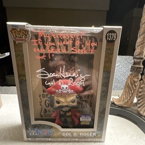 Funko Pop! Animation One Piece Gol D. Roger #1379 wanted poster Vinyl Signed