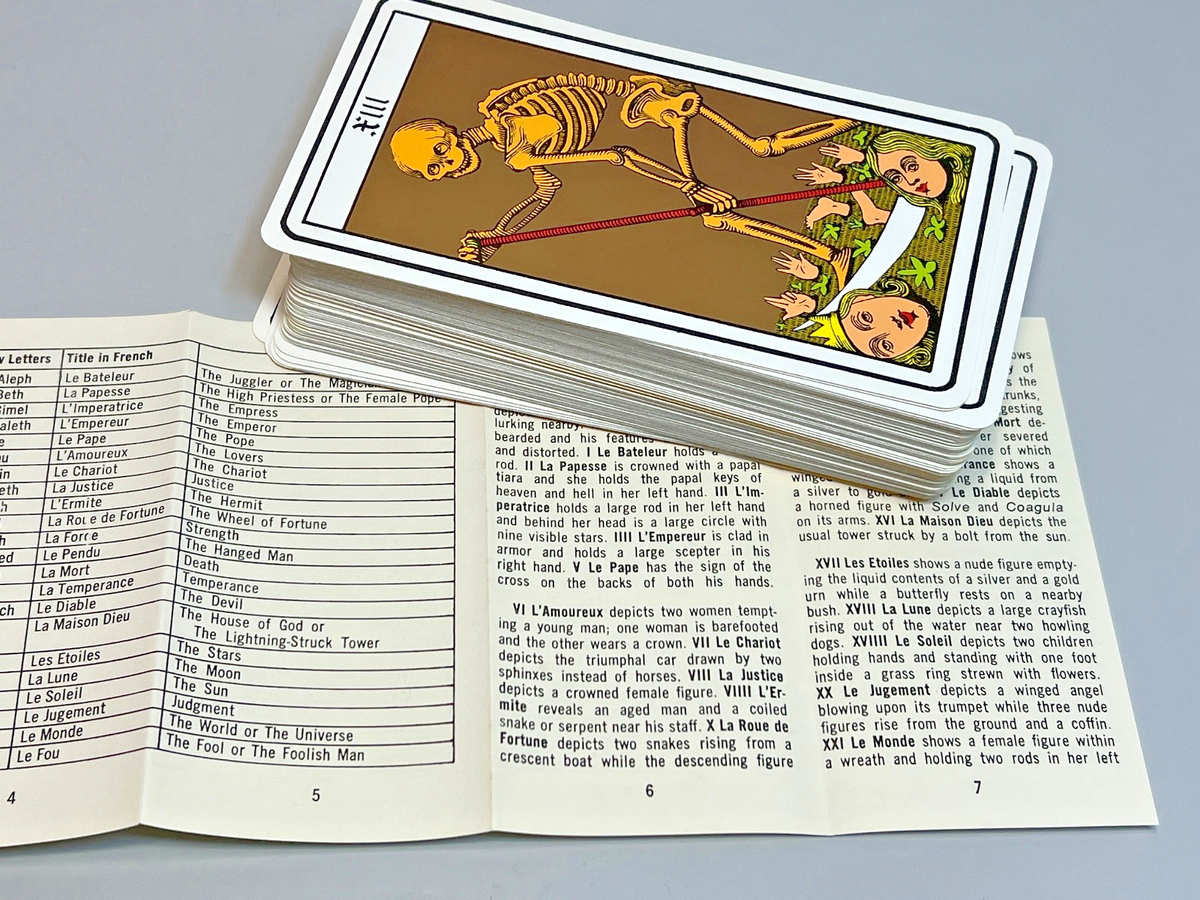 1976 Vintage Swiss Oswald Wirth Tarot Deck Complete Fortune