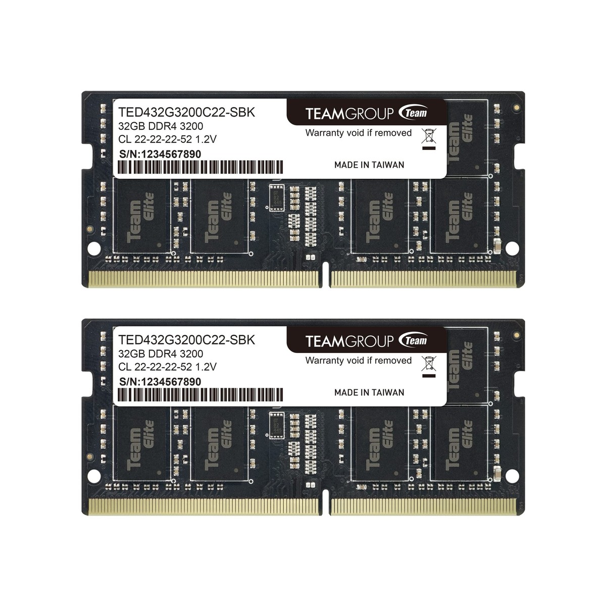 TEAMGROUP Elite DDR4 64GB Kit (2 x 32GB) 3200MHz PC4-25600