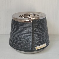 Formano Teelichtleuchte Anthrazit Silber 10 Cm Edel Geschenk