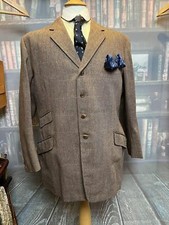 Vintage Bespoke 1964 Parsons of Yeovil Tweed Hacking Jacket 40"L /102cm Chest...