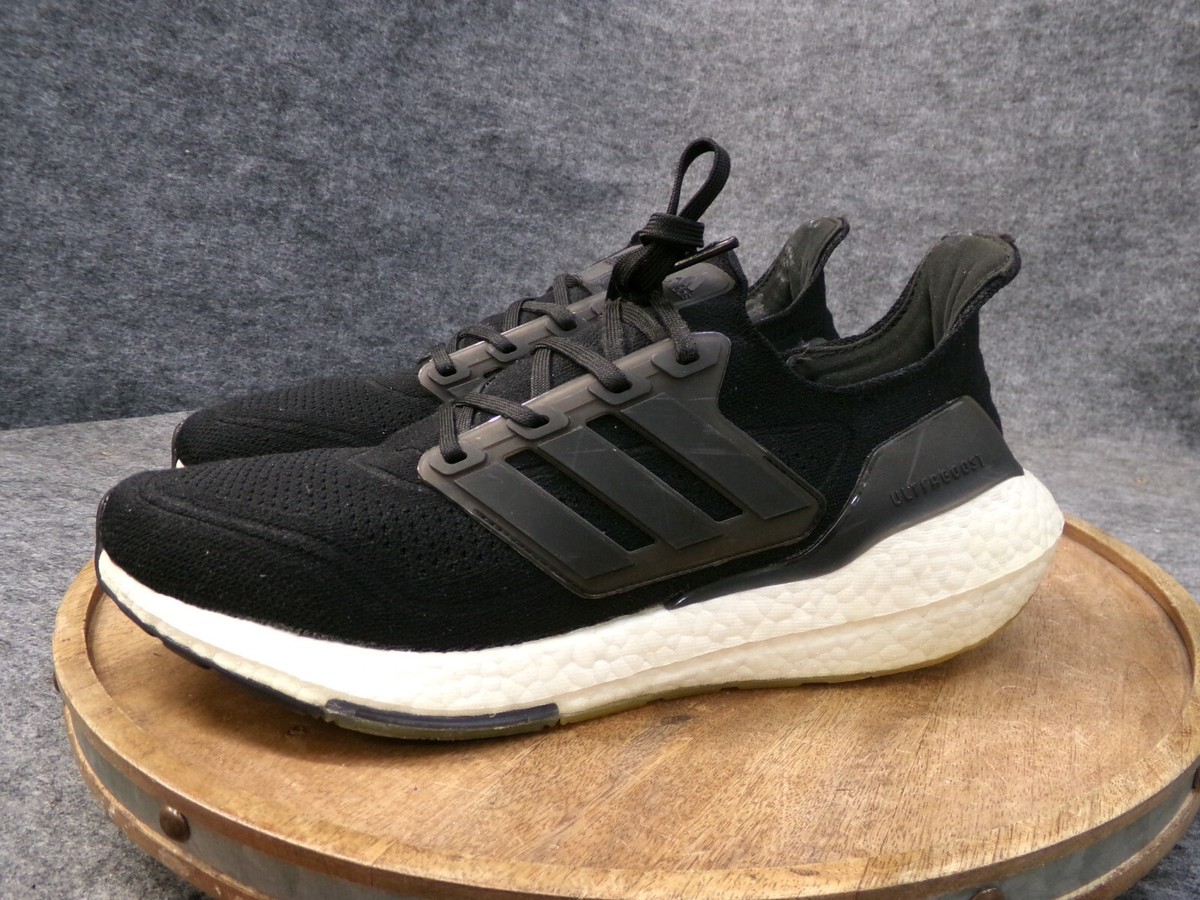 Adidas Mens UltraBoost 21 Running Shoes Core Black White 