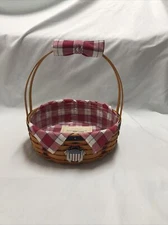 Longaberger 2002 All-American Casserole Basket w/ Liner, Tie-on, & Protector