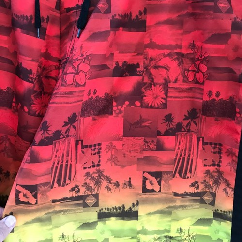LIQUID WAVE SWIM TRUNKS Mesh Lined SHORTS MEN'S 2XL RED YELLOW - Picture 6 of 8