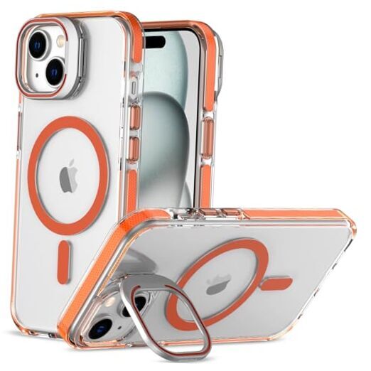 for iPhone 15 Case,Compatible with MagSafe iPhone 15 Phone Case,Built Orange-image