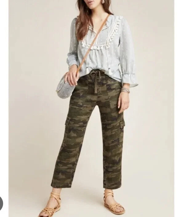 Camo linen hotsell pants