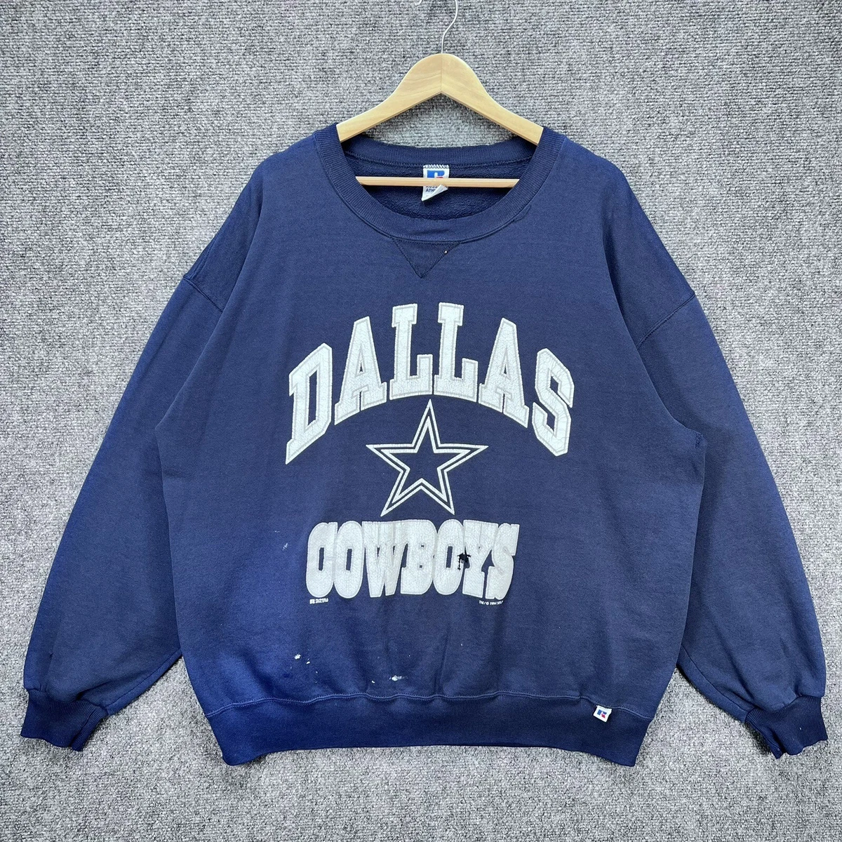 Vintage Dallas Cowboys Sweatshirt 2XL Navy Russell Athletic 90s Football NFL