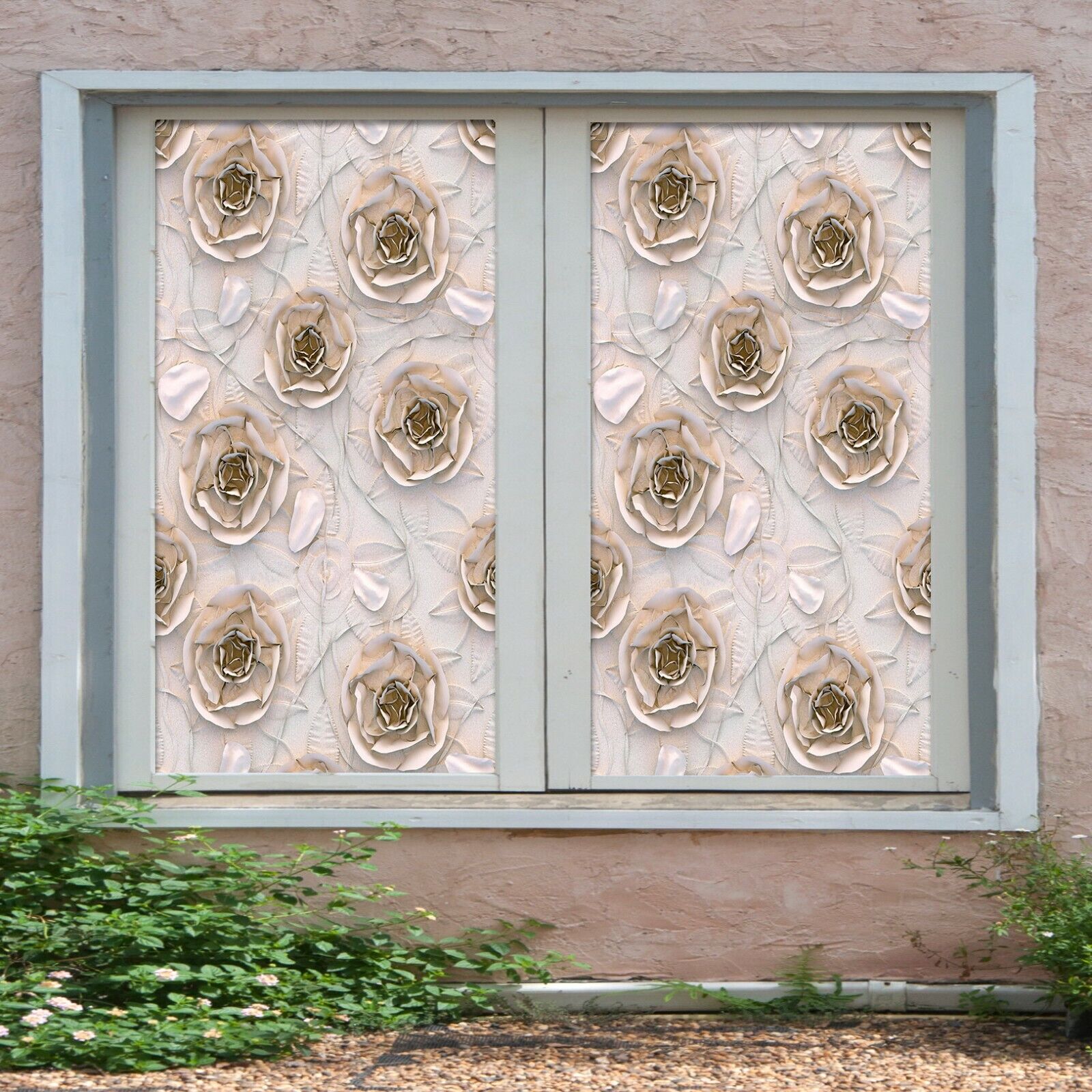 3D Carved Flower ZHU933 Window Film Print Sticker Cling Stained Glass UV Zoe Specjalna cena wysokiej jakości