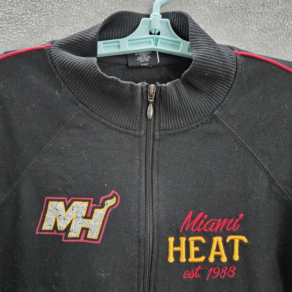 Miami Heat Junior Jacket XL Black Embroidery NBA 4HER By UNK - Image 4 of 4