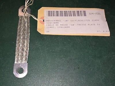 NC Tresse de masse cuivre étamé 120x20mm " MASSEKABEL"