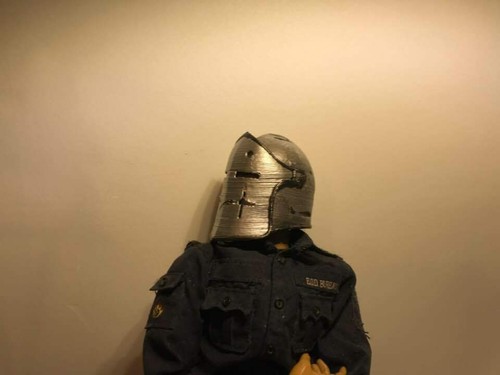 1/6 Scale Anglo Saxon Knight Helmet with Mask - 第 11/12 張圖片