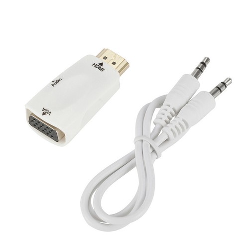 1080P HDMI-Compatible To VGA Cable Converter Adapter 3.5mm Jack Audio HD For PC - Zdjęcie 14 z 14