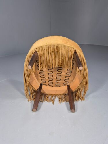 Vintage Danish Lounge Chair Gold Velour 1930s Boudoir Suite EB9136 VCLO - Picture 8 of 21