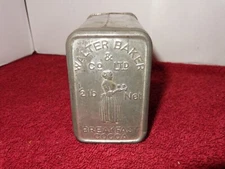 ANTIQUE WALTER BAKER BREAKFAST COCOA VINTAGE METAL TIN CHOCOLATE MAKER SIGN!! B7