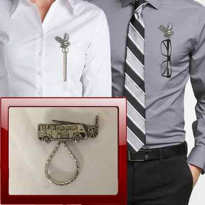 Feuerwehr PP-T25 Zinn Anstecknadel Brosche Tropfen Hoop Halter für Gläser, Stift, Schmuck