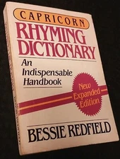 Capricorn Rhyming Dictionary Paperback By Bessie G. Redfield Vintage 1986 Poet