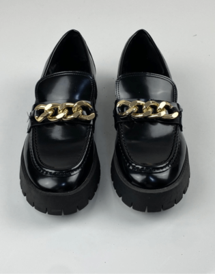 Guess Chunky Platform Loafers Womens Size 10 M Black Slip On 