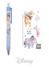 2x Disney Winnie The Pooh Blue Ink Pens Eeyore Cute Piglet Gift Bear Floral Soft