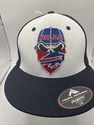 BUFFALO BILLS Mafia Skull Bandana Baseball Hat Cap Flexfit L/XL
