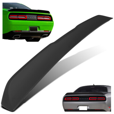 For 2008-2018 Dodge Challenger SRT Style Flush Mount Black Trunk Spoiler Wing