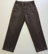 vtg LEE Performance Brown Khaki Pants Actual 34x30.5" Streetwear Casual Workwear