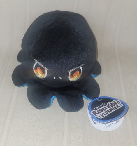 TeeTurtle The Original Reversible Octopus Plushie Fire Eyes + Sleepy NEW - 第 1/4 張圖片