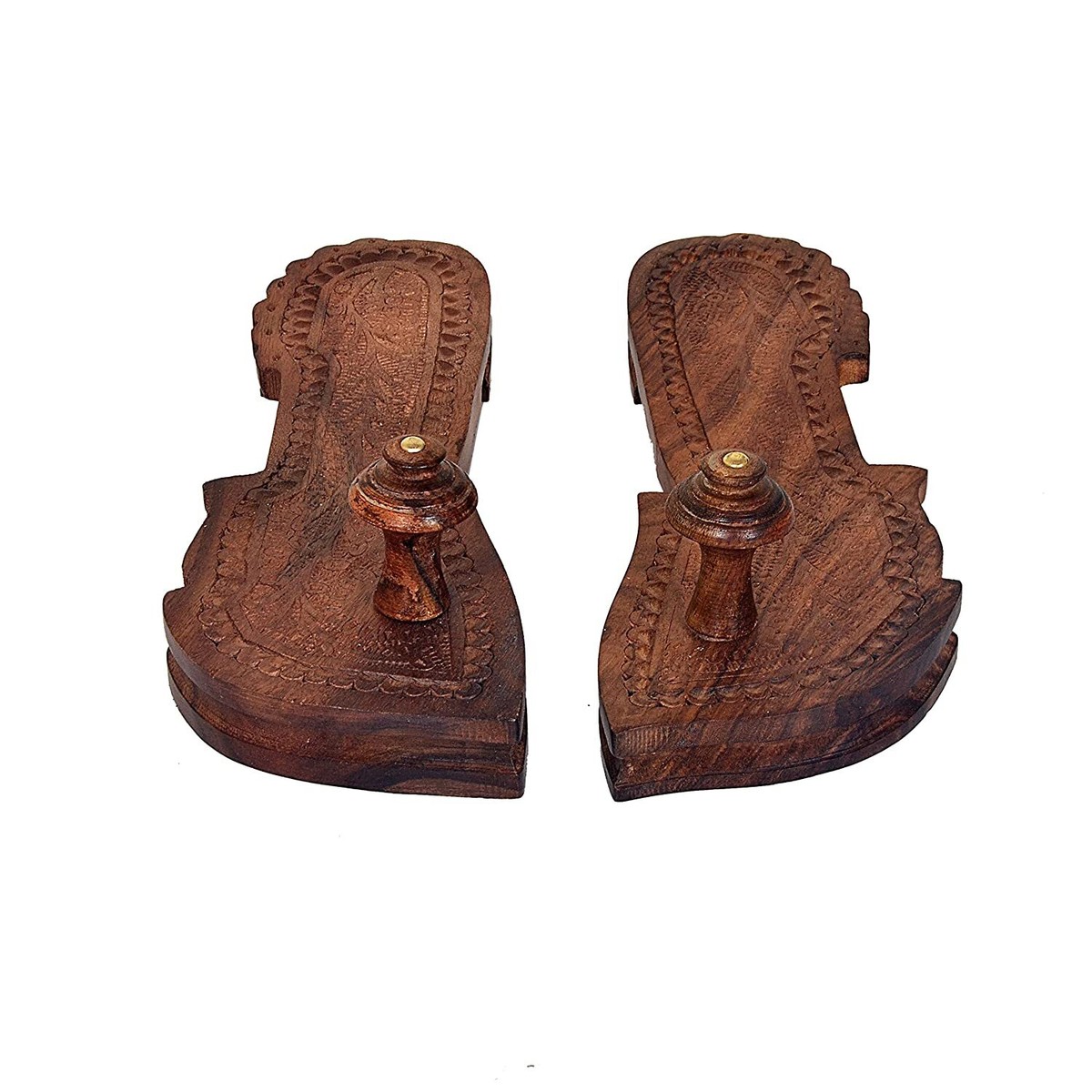 Exquisite Brown Wooden Khadau/Chappal Slipper Khadau is the