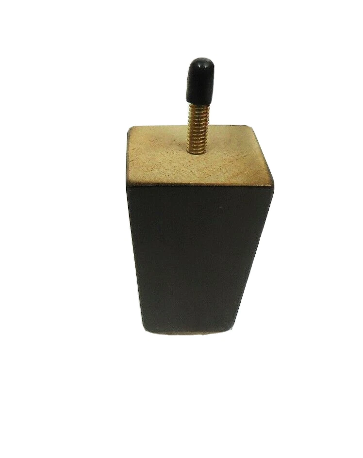 3" Medium Walnut Pyramid Solid Wood Furniture Leg (L105) Sofa Ottoman - Set of 4 - Image 4 of 4