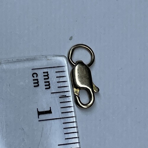 14K Gelbgold Hummer Kralle Verschluss Kette Schmuck 9 mm x 4 mm - Bild 4 von 4