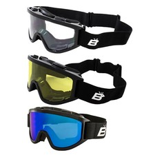 Birdz Eyewear Vulture Motorcycle Goggles ANSI Z87.1+ Padded Fit-Over Safety