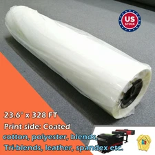 23.6"x328ft PET DTF Transfer Film Premium Transfer Roll Single Sided Warm Peel