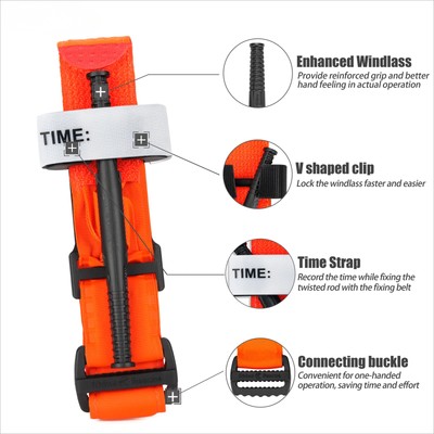 Tourniquet Hemostatic Control Single-Hand Application for Camping First Aid 95cm