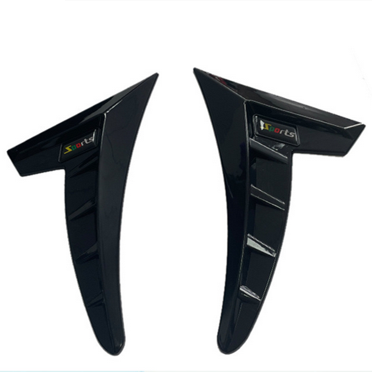 Shark Fins Car Body Side Air Flow Vent Grille Stickers Decor Kits Black ...