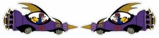 DICK DASTARDLY MUTLEY THE MEAN MACHINE WACKY RACES Motorsport  Car Sticker x2