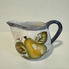 Vintage Oneida Fruit Creamer/Pitcher Pears & Plums Hand Painted