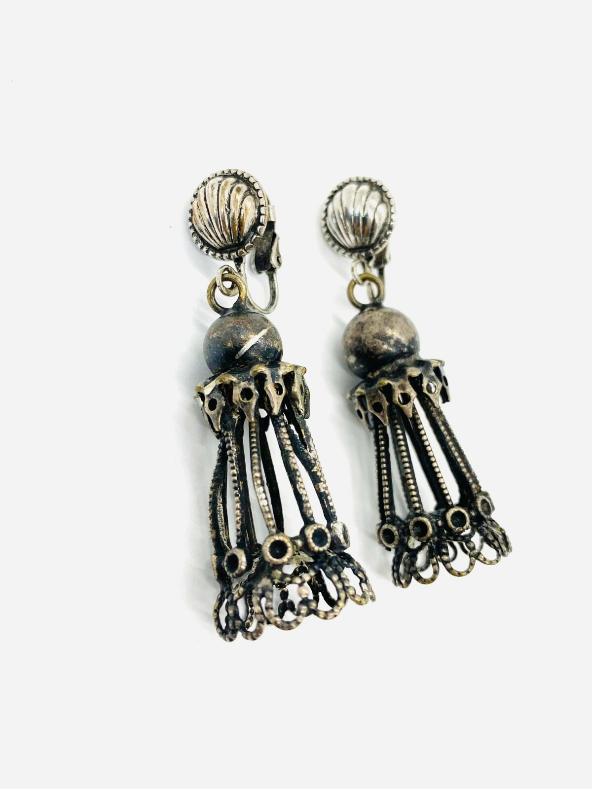 Sterling Silver Vintage Shell Lighthouse Statemen… - image 7