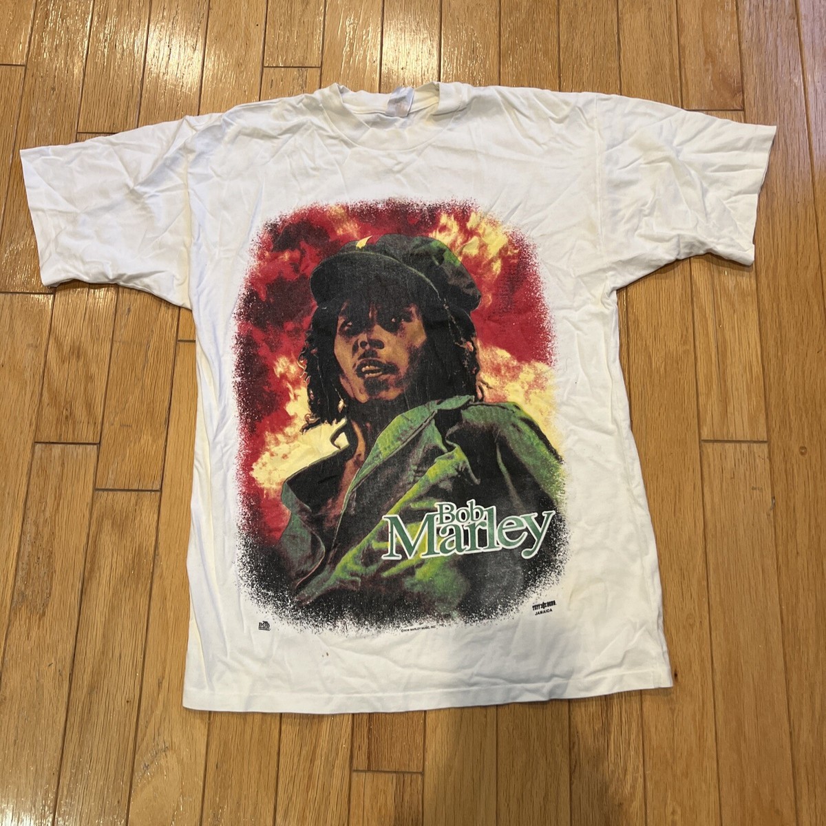 90's Bob Marley Tシャツ ビンテージ Vintage 1990s Bob Marley T-Shirt Size Large White Tuff Gong