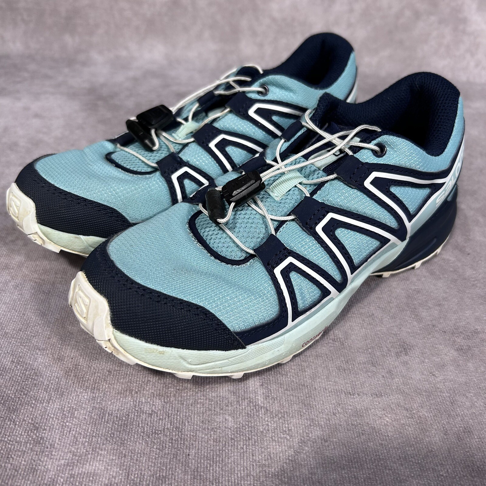 Scarpe Salomon Speedcross Ragazza Taglia 4 Blu Escursionismo Trail Running Sneakers