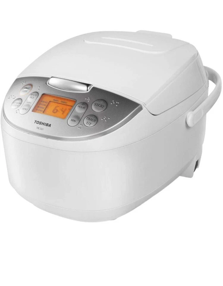 Toshiba Rice Cooker 6 Cups Uncooked (3L) with Fuzzy Logic and One-Touch Cooking