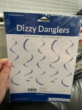 Creative Converting Royal Blue Dizzy Danglers 10ct Hanging Decoration New!!!